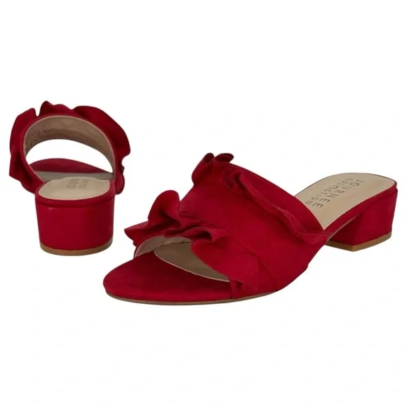 Journee Collection Sabica Red Microfiber Womens Sandals Size 6M - Picture 9 of 13